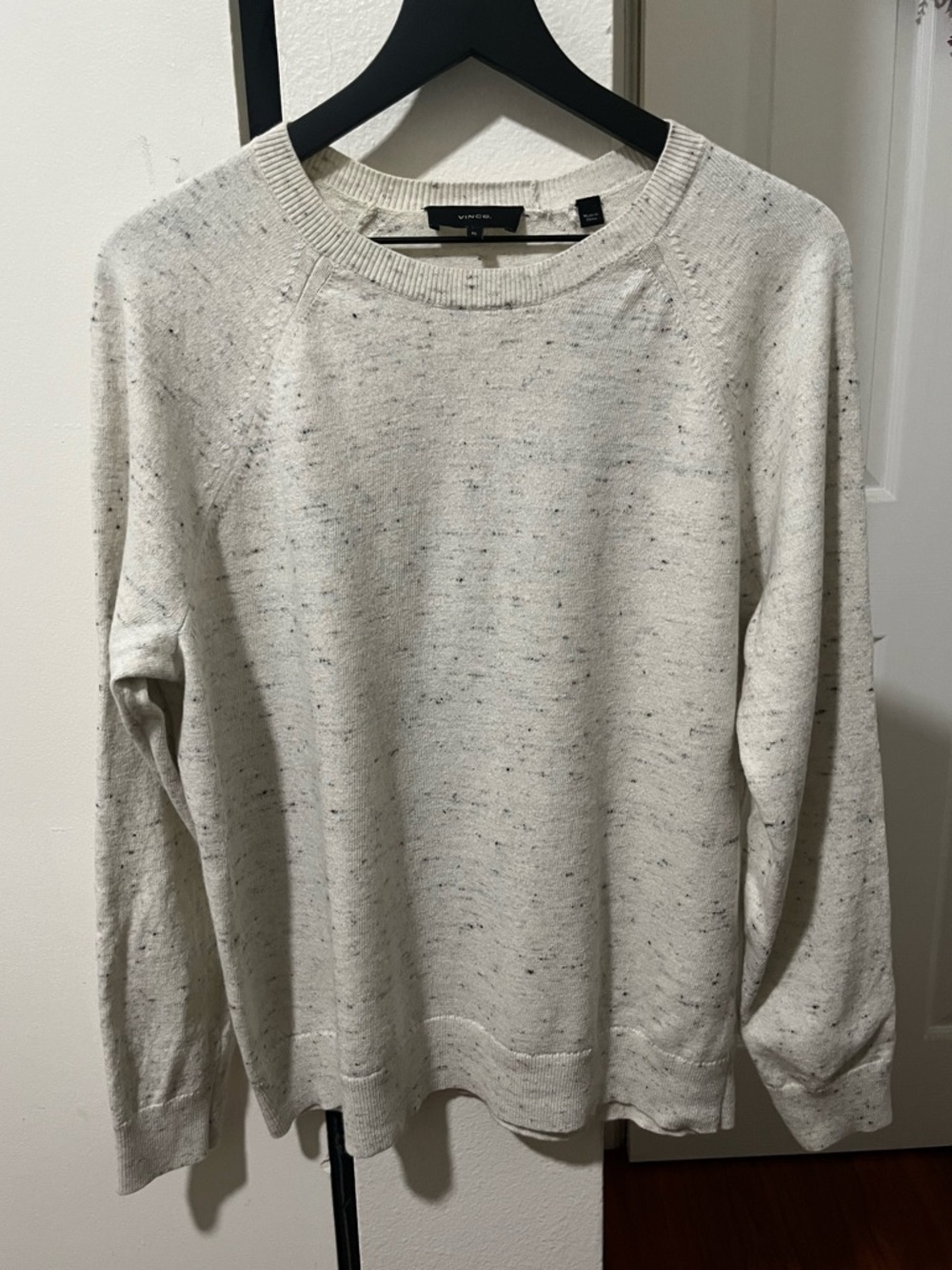 Vince Cream Speckled Crewneck Sweater - Picture 2 of 6